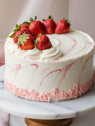 Strawberry Cake with Cream Cheese Frosting