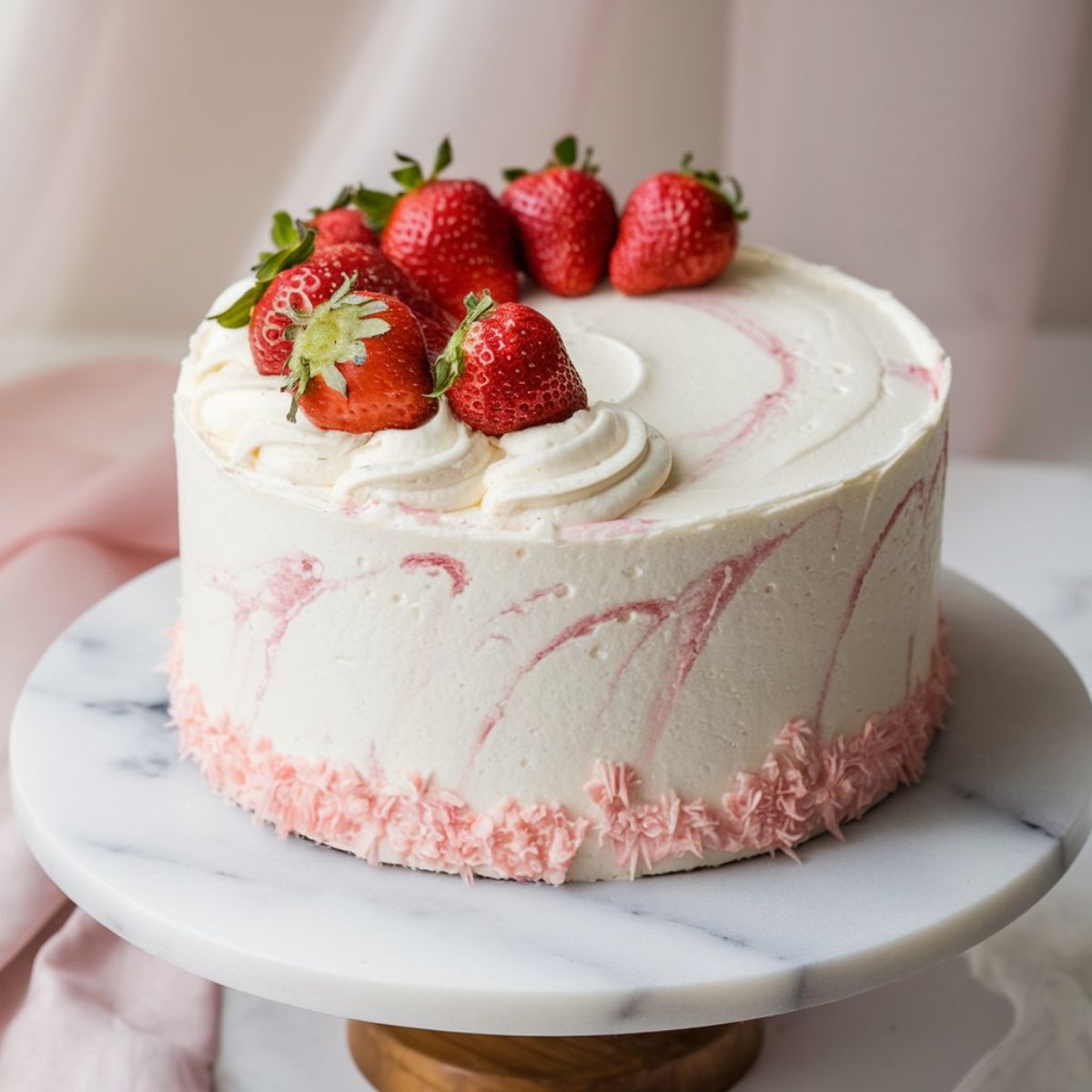  Strawberry Cake with Cream Cheese Frosting
