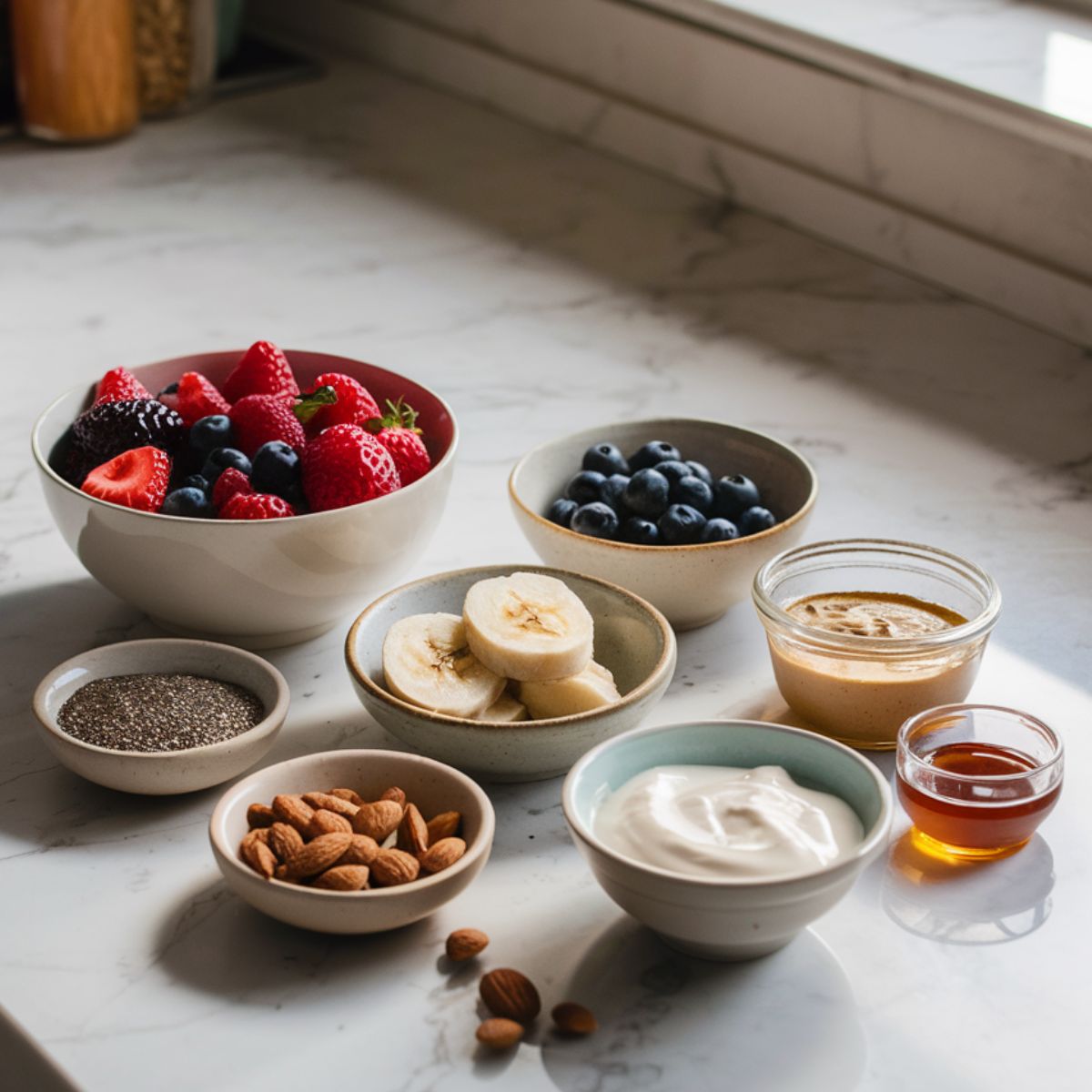 Topping Ingredients for Quinoa Bowl Recipe 