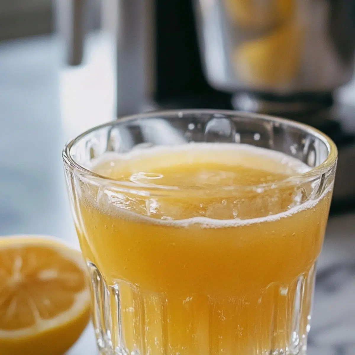 Juice the lemons and strain if you prefer it pulp-free.