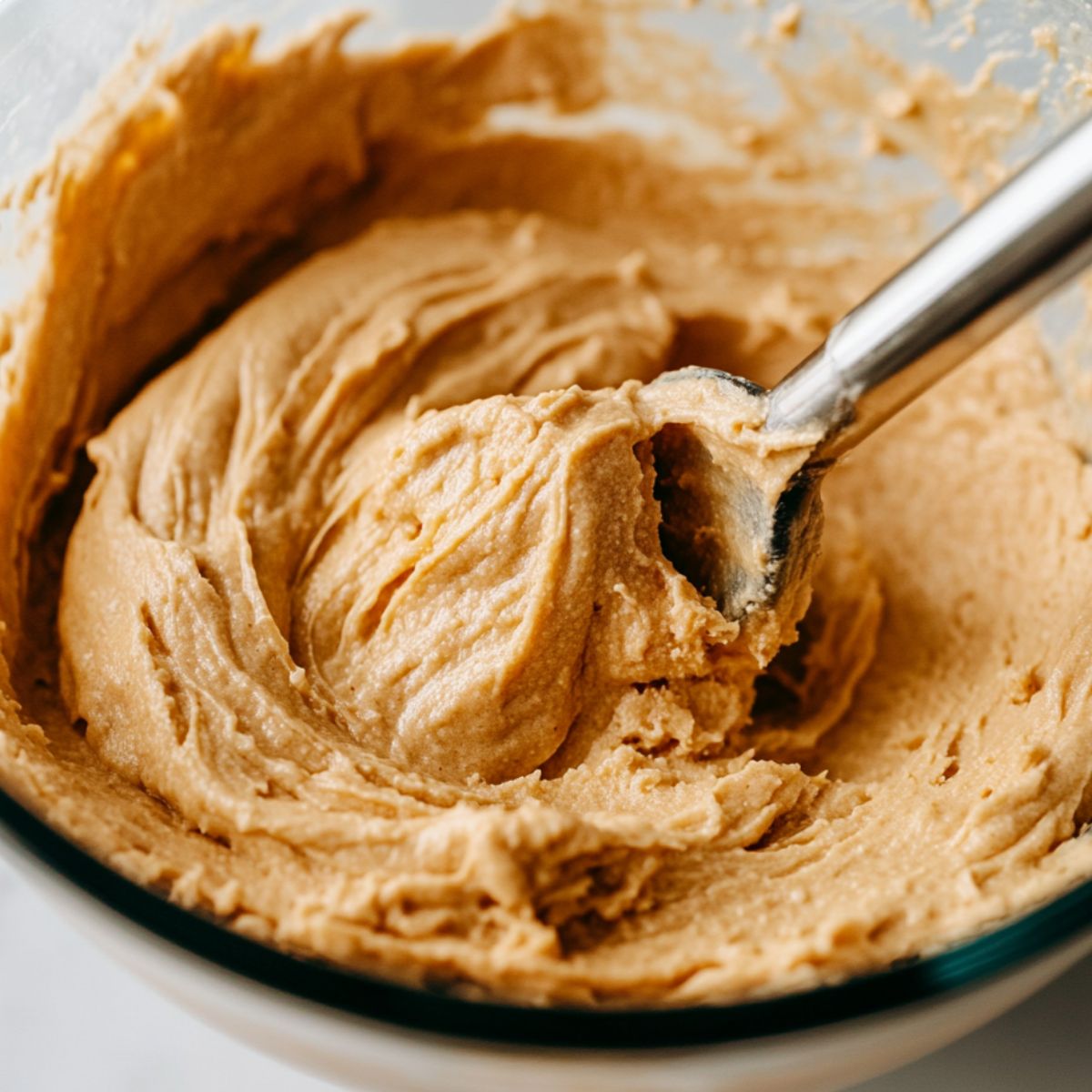 Mixing lemon blondie batter with zest and vanilla in a large bowl