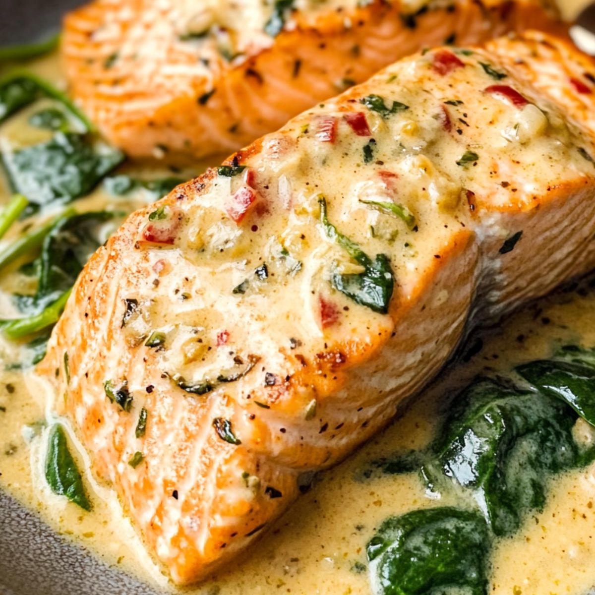 Homemade Marry Me Salmon with creamy sundried tomato sauce
