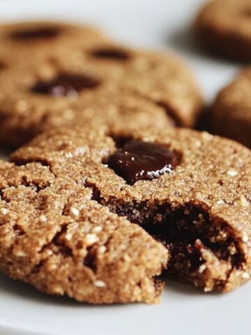 Freshly baked protein cookies served on a plate