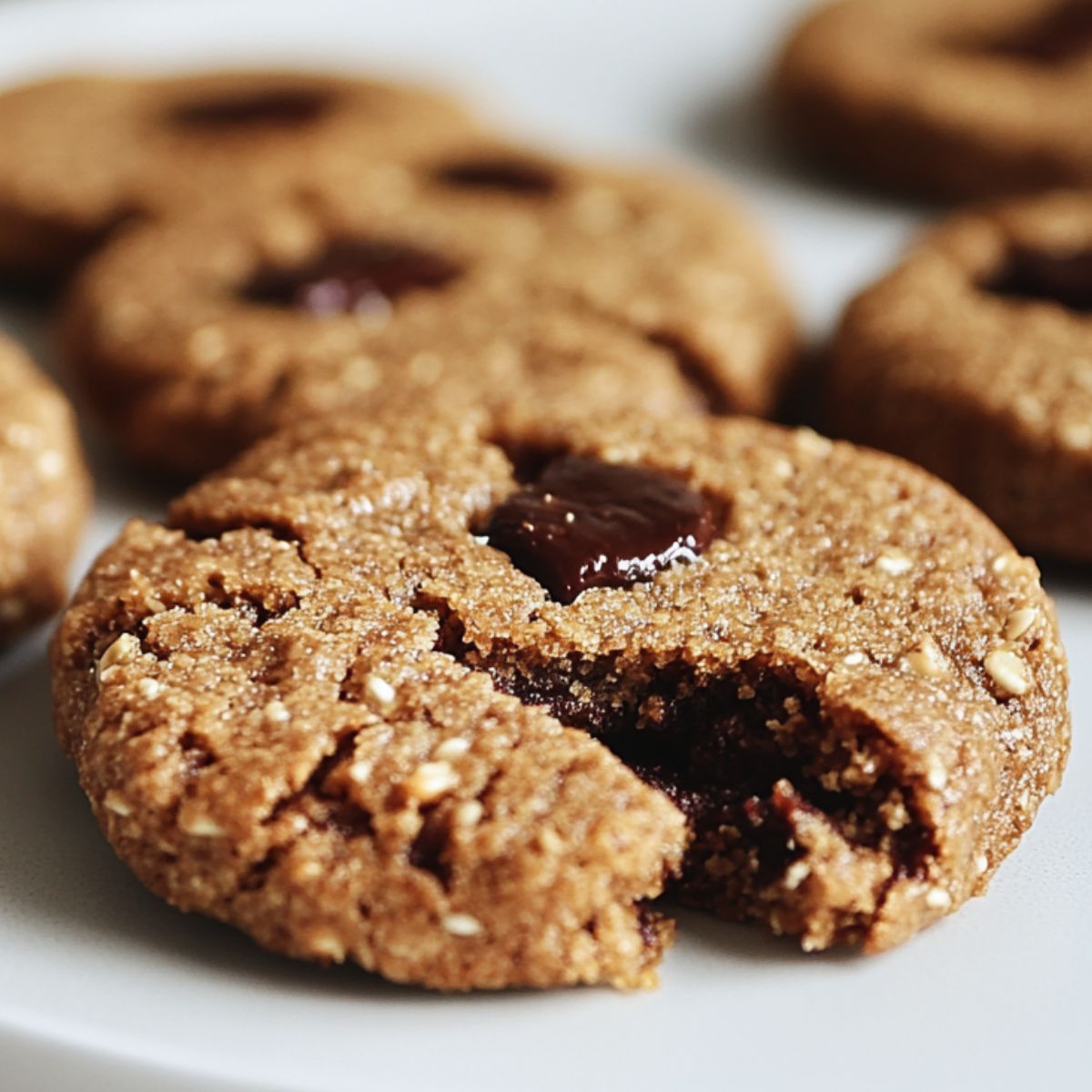 Freshly baked protein cookies served on a plate