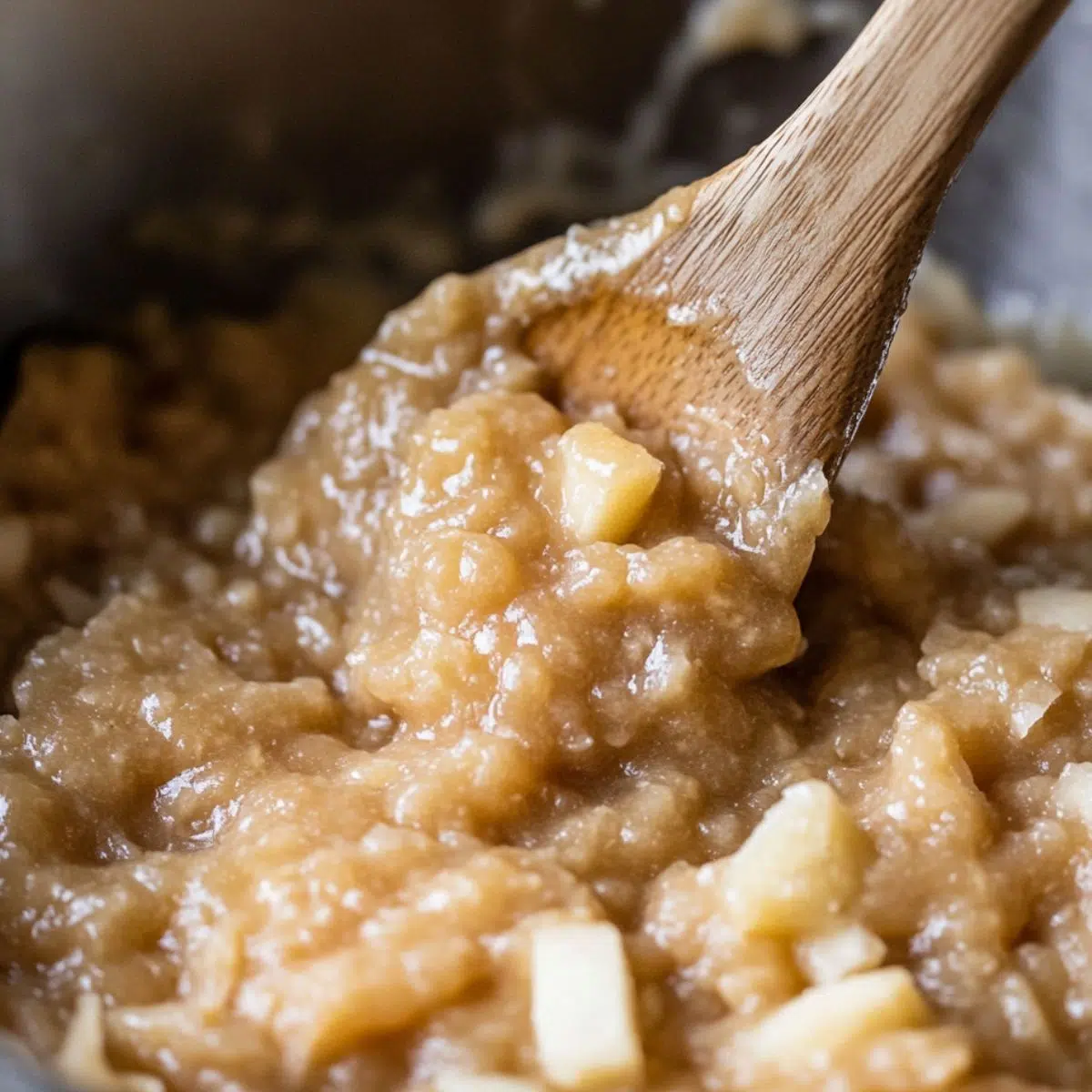 Apple fritter batter being mixed in a large bowl