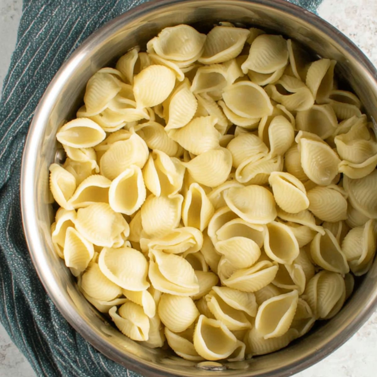 Pasta boiling in a pot 