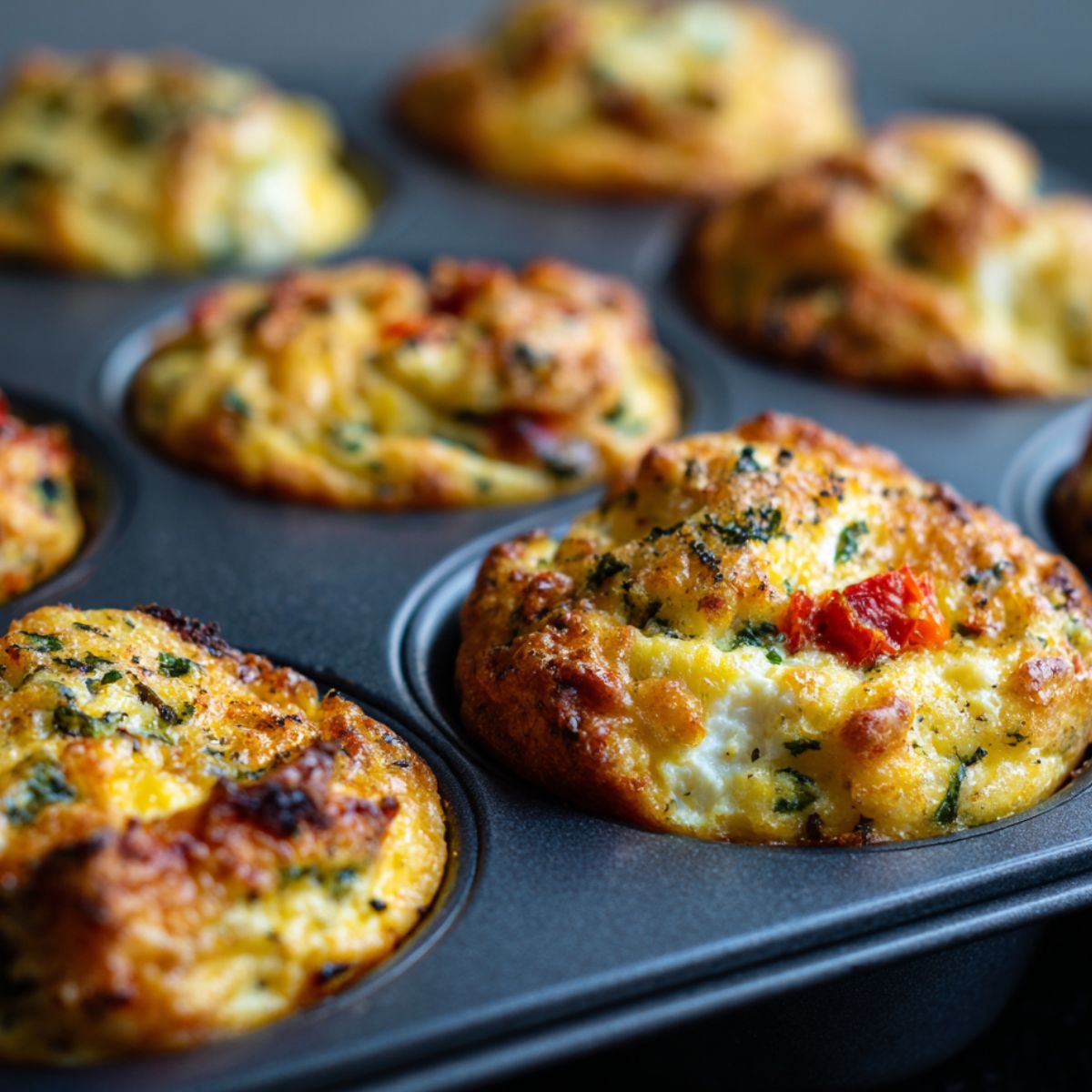 Bake until golden brown and a toothpick comes out clean from the center.