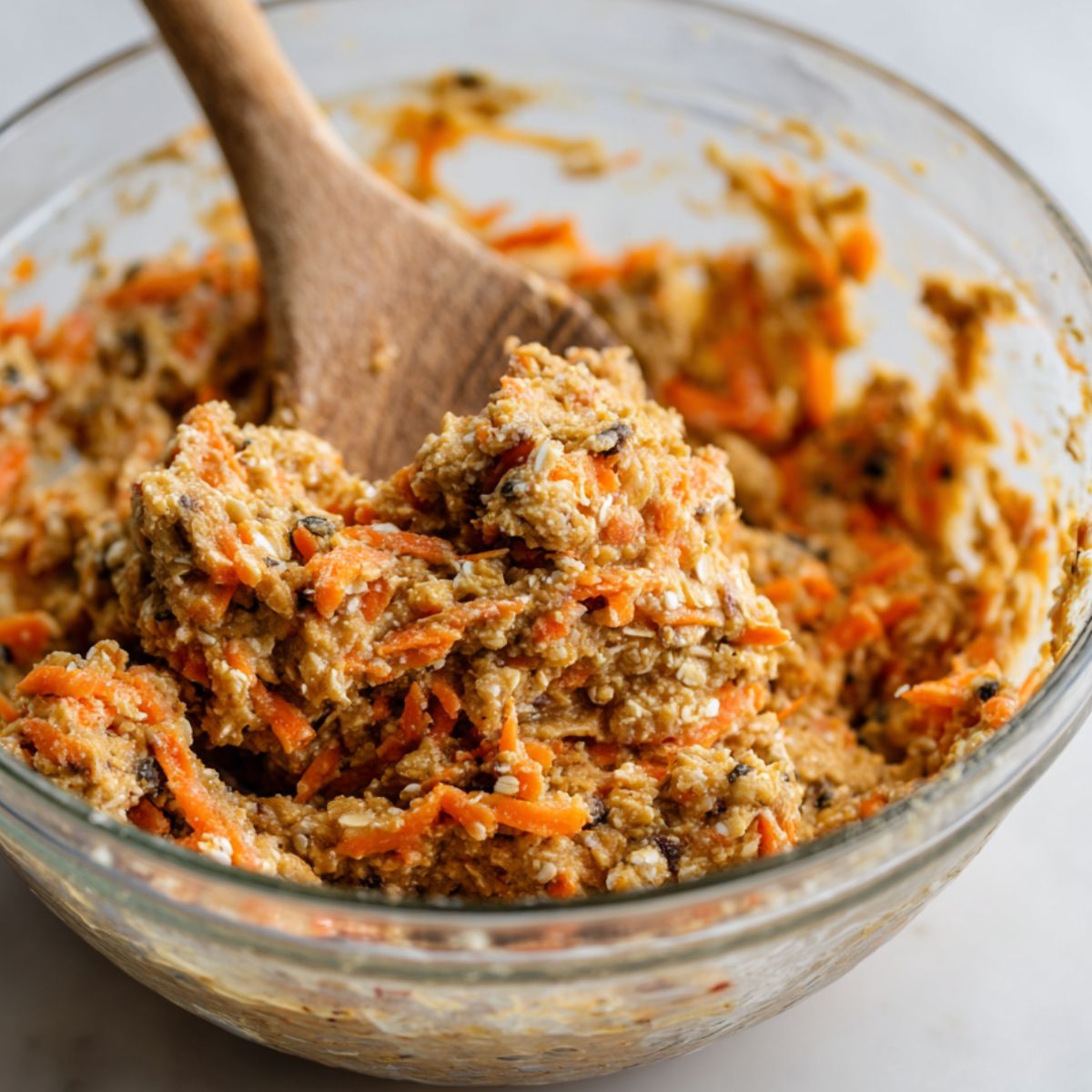 Combining wet and dry ingredients to form cookie batter