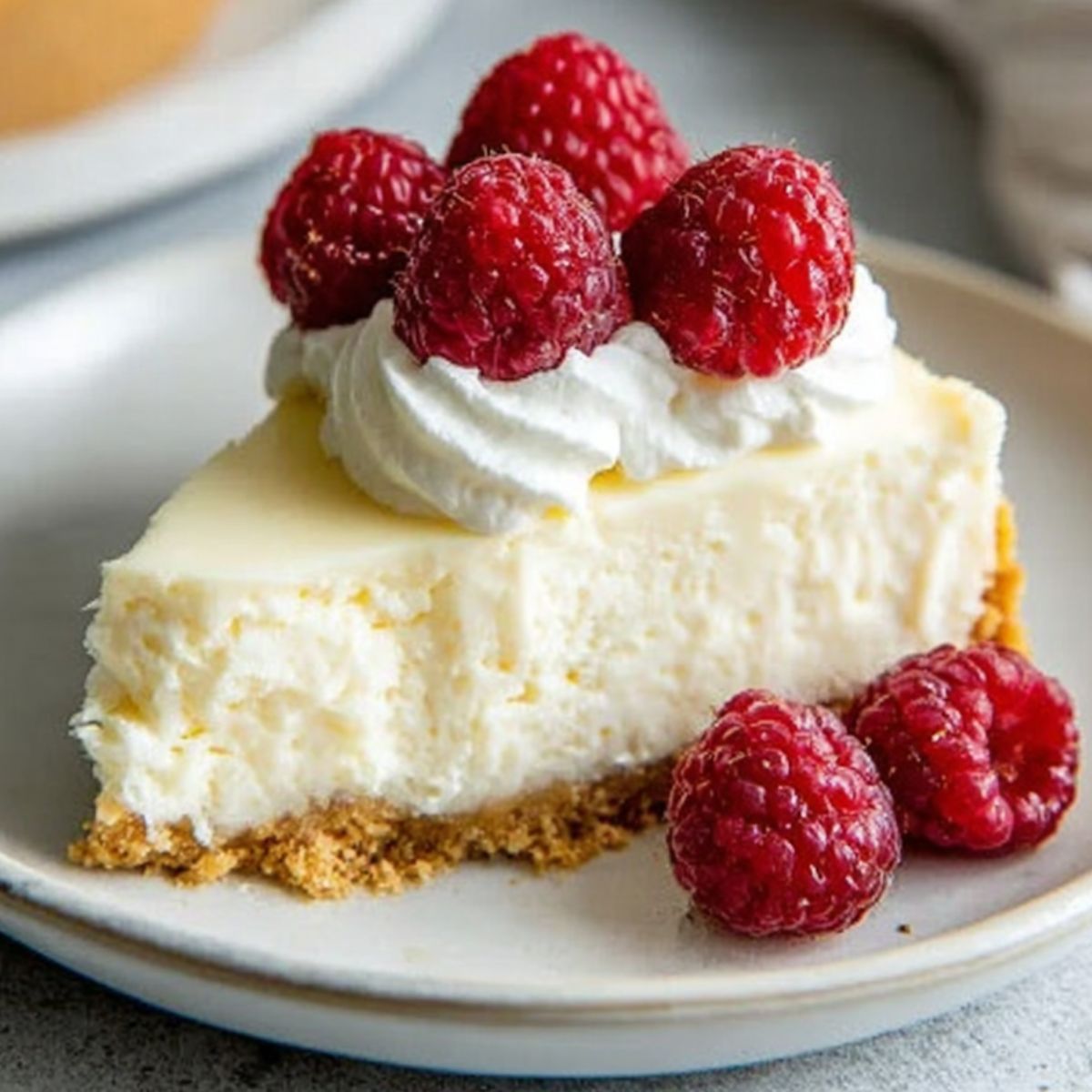 Homemade keto no bake cheesecake on a white kitchen counter